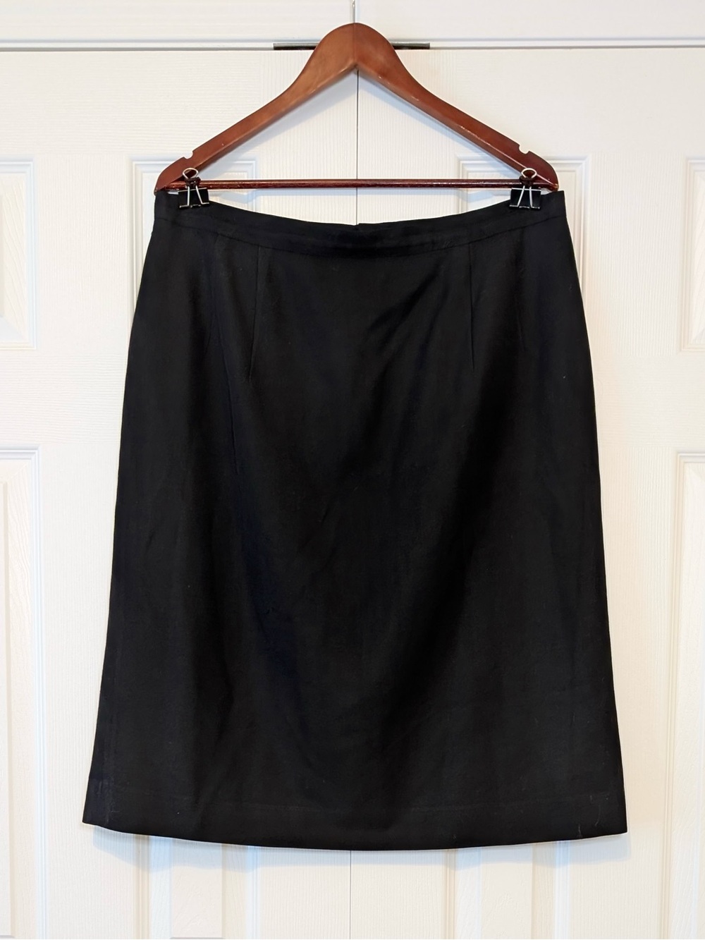 Fully Lined Vintage Pencil Skirt Black Size 14